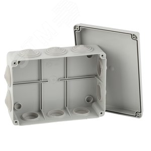 Коробка распаячная открытой установки КОРv 190х140х70мм на винтах 10 гермовводов IP55 (20/360) - ЭРА (Энергия света)