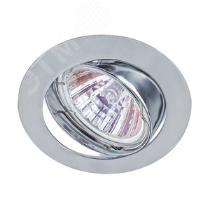 Светильник встраиваемый литой поворотный MR16 KL1A CH ,12V/220V, 50W хром (100/3000) ЭРА - фото 2