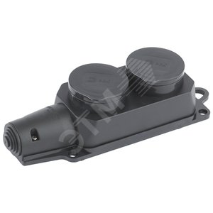 Колодка 2гн, c заземл., каучук, IP44 (10/60/1080) K-2e-IP44 (Б0030222) - ЭРА (Энергия света)