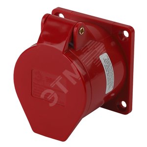 Розетка стационарная внутренняя 424 3Р+РЕ 32А 380В IP44 (15/90/1080) R(IN)-32-3P-PE-IP44 - ЭРА (Энергия света)