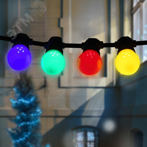 Гирлянда  Белт Лайт набор 10 м, ERABL-MK10 30 LED ламп (шаг 30 см), мультиколор, 220 В, каучук ЭРА (Б0047955) - фото 3