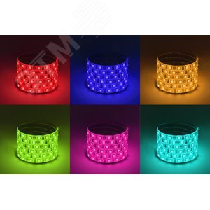 Лента светодиодная 14,4Вт/м 12В RGB IP65 60LED/м LS5050-14,4-60-12-RGB-IP65-1 3