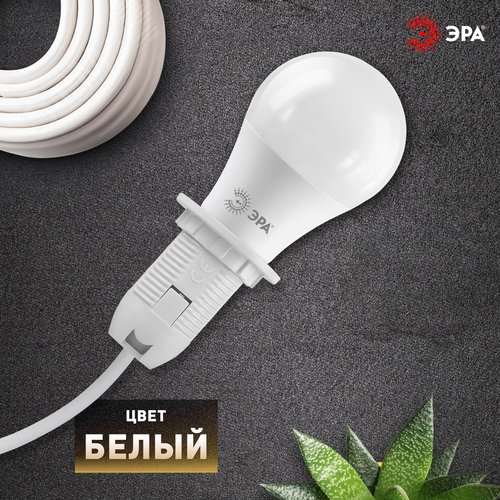 Патрон Е27 с кольцом, пластик, белый (x50) (50/400/4800) 4