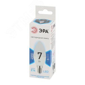 Лампа светодиодная Эра LED B35-7W-840-E14 (диод, свеча, 7Вт, нейтр, E14) (Б0020539) 2