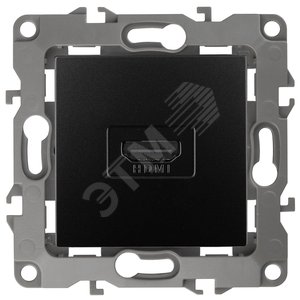 Розетка HDMI, Эра12, антрацит, 12-3114-05 - ЭРА (Энергия света)