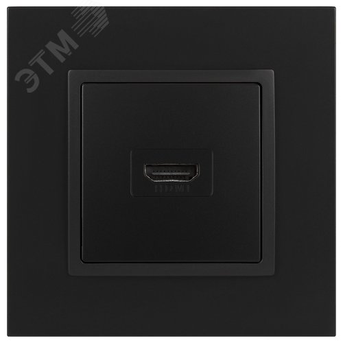 Розетка HDMI, Эра Elegance, антрацит, 14-3114-05 - фото 3