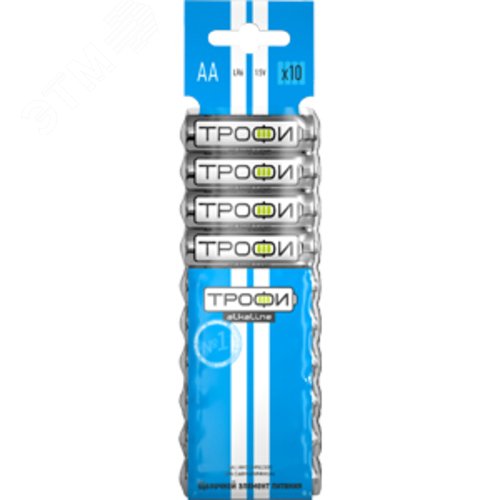 Батарейка Трофи LR6-10BL ENERGY POWER Alkaline (100/800/19200) 2