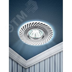 Светильник встраиваемый KL40 SL/GD/1 алюминевый  MR16 12V/220V  50W золото/серебро ( ЭРА (Б0048935) - фото 2