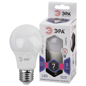 Лампа светодиодная LED 7 Вт 560Лм 6000К груша холодный E27 170-265В LED A60-7W-860-E27 Standart