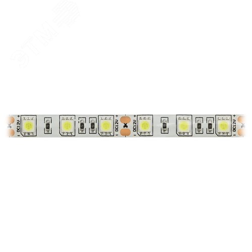Лента светодиодная 14,4Вт/м 12В 6500К IP65 60LED/м KU-5050AD-60D-W 3