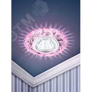 Светильник точечный DK LD16 PK/WH декор cо светодиодной подсветкой MR16, розовый - фото 4