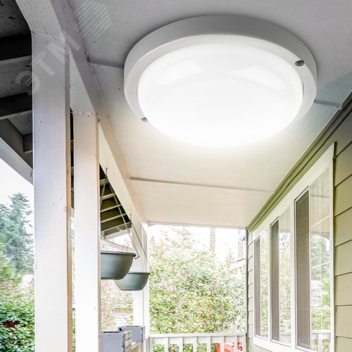 Светильник светодиодный SPB-201-1-65К-008 микроволн. датчик движения IP65 8Вт 6500К КРУГ 5