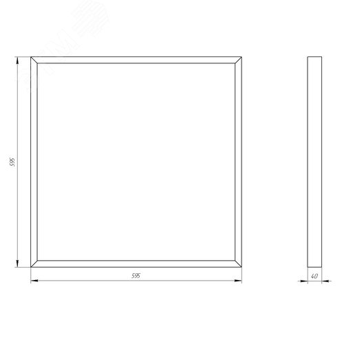 Светильник светодиодный SPO-910-3-65K-032 595x595x40 32Вт 3360Лм 6500К матовый С ПРОВОДОМ (2/48) 8