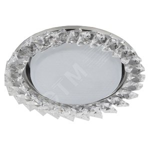Светильник под лампу Gx53, 220V,13W, хром/прозрачный DK86 CH/WH  ЭРА (Б0020576) - ЭРА (Энергия света)