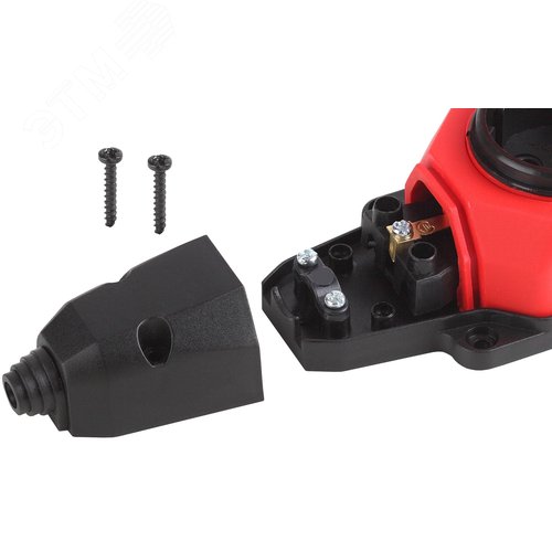 Колодка K-4e-RED-IP44 каучуковая с заземлением 4 розетки 16A IP44 красная - фото 4