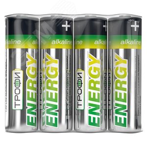 Батарейка Трофи LR6-4S ENERGY Alkaline (60/720/21600) - ЭРА (Энергия света)