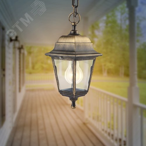 Светильник подвесной НСУ 04-60-001 четырехгранный под бронзу IP44 Е27 max60Вт 8