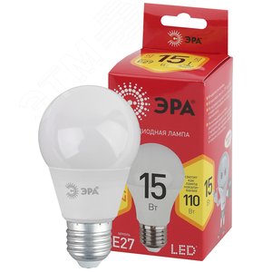 Лампа светодиодная LED 15 Вт 1200Лм 2700К груша теплый E27 220-240В LED A60-15W-827-E27 Red Line - ЭРА (Энергия света)