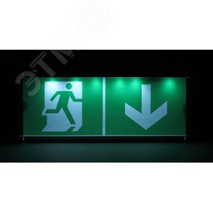 Светильник аварийный светодиодный без текста 3Вт, 3ч, стикер 358х145 мм односторонний SSA-101-0-20 12