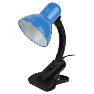 Светильник настольный на прищепке синий N-102-E27-40W-BU 3