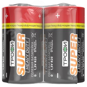Батарейка Трофи R20-2S SUPER HEAVY DUTY Zinc (12/288/5184) - ЭРА (Энергия света)