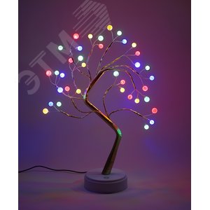 Декоративный светильник Дерево с самоцветами h 45 см, мультиколор, 36 LED, 3*АА, IP20 ЕGNID - 36M ЭРА - ЭРА (Энергия света)