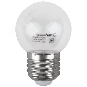 Лампа светодиодная декоративная LED 1 Вт 45Лм 3000К шар прозрачный, белт-лайт E27 220-240В ERAWL45-E27 - фото 3
