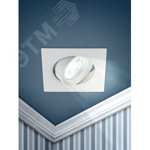 KL LED 21A-5 4K WH Точечные светильники ЭРА светодиодный квадратный поворотн. LED SMD 5W 4000K, белый (Б0037035) - фото 2