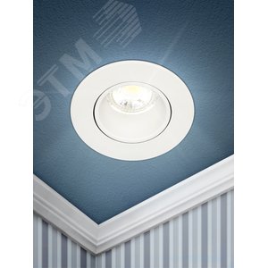 Светильник встраиваемый декоративный KL90 WH MR16/GU5.3 белый, пластиковый (MR16/GU5.3 в комплект не входит) - фото 2