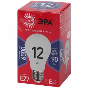 Лампа светодиодная LED 12 Вт 960Лм 6500К груша холодный E27 220-240В LED A60-12W-865-E27 Red Line - фото 2