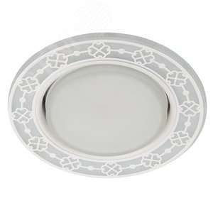 Светильник DK LD28 WH/WH декор cо светодиодной подсветкой GX53, белый/белый | Б0037391 | ЭРА 2