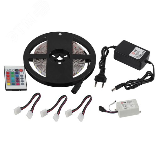 Комплект светодиодной ленты 14,4Вт/м 12В RGBК IP20 60LED/м 5050kit-14,4-60-12-IP20-RGB-5m - фото 2