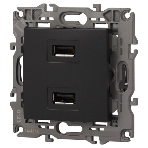 Устройство зарядное USB, 5В-2100мА, Эра Elegance, антрацит, 14-4110-05 4