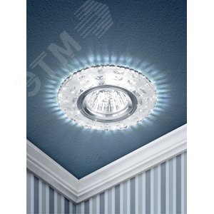 DK LD8 SL/WH Точечные светильники ЭРА декор cо светодиодной подсветкой MR16, прозрачный (Б0028083) - фото 4