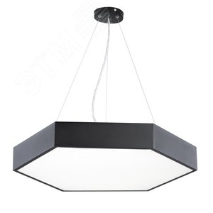 Светильник светодиодный Geometria Hexagon SPO-121-B-40K-038 38Вт 4000К 4000Лм IP40 600*600*80 черный подвесной | Б0050551 | ЭРА - ЭРА (Энергия света)