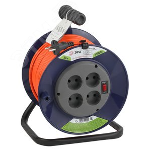 Удлинитель силовой ЭРА RPx-4s-2x0.75-50m на п. катушке б/з 4 гн 50м ПВС 2х0.75 | Б0043049 | ЭРА - ЭРА (Энергия света)