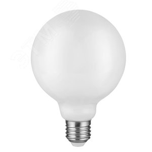 Лампа светодиодная F-LED G95-12w-827-E27 OPAL  (филамент, шар опал, 12Вт, тепл, E27) (20/560) ЭРА (Б0047036) 3