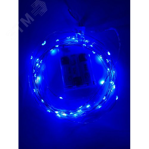 Гирлянда LED Нить 5 м синий свет, АА ENIN -5NB ЭРА (Б0047962) - фото 4