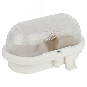 Светильник НБП 01-60-012 с ободком Евро пластик/стекло IP53 E27 max 60 Вт 184х115х90 овал белый - ЭРА (Энергия света)