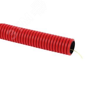 Труба гофрированная двустенная ПНД (красная) d 50мм с зонд. 50м (4) - ЭРА (Энергия света)