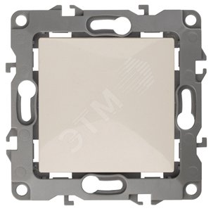 Выключатель одноклавишный скрытого монтажа слоновая кость 10А 250В автоматические (безвинтовые) ЭРА 12 12-1101-02