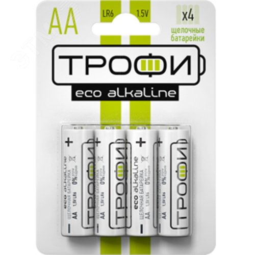 Батарейка Трофи LR6-4BL ENERGY Alkaline (40/720/17280) 2