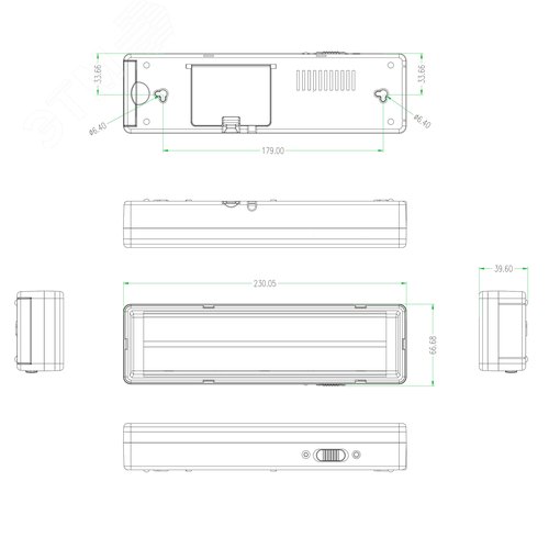 Светильник светодиодный аварийный непостоянный DBA-104-0-20 44LED 6ч IP20 стрелка 20/880 14