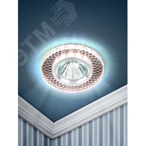 Светильник встраиваемый DK LD43 TEA 3D /1 декор cо светодиодной подсветкой MR16  чай (50/1500) ЭРА (Б0048940) - фото 2