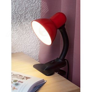Светильник настольный на прищепке красный N-102-E27-40W-R 2