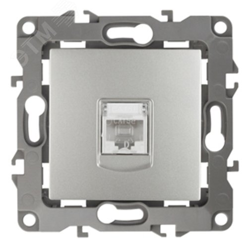Розетка информационная RJ45, Эра12, алюминий, 12-3107-03 2