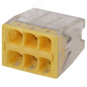 Клемма СМК компактная серии 206, 6 отверстий, 0,5-2,5 мм2 NO-224-26