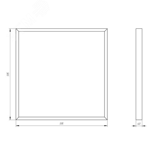 Светильник светодиодный SPO-910-3-65K-045 595х595x40 45Вт 4725Лм 6500К матовый С ПРОВОДОМ (2/48) 7
