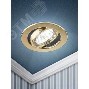 Светильник штампованный поворотный MR16,12V/220V, 50W золото ST2A GD  ЭРА (C0043806) - фото 2