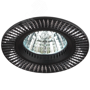 Светильник встраиваемый KL32 AL/BK/1 алюминиевый MR16 12V 50W черный/серебро (50/2400) - ЭРА (Энергия света)